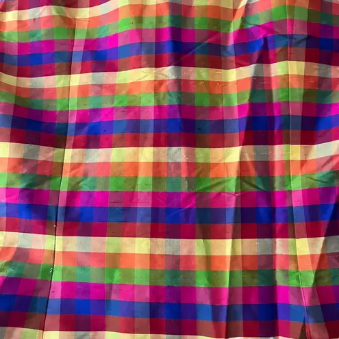 Kent Nielsen Multicolor Plaid Sleeveless Button Up Top Colorful Size M Size M