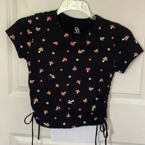 Organic Generation Mushroom Scrunch Tee Medium Black