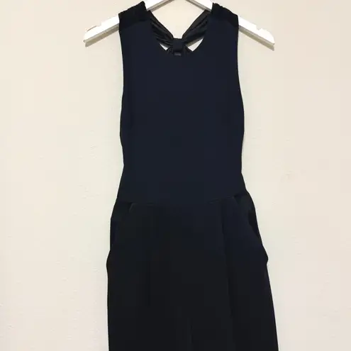 Alice + Olivia  Women's Black Hiloti Cross Back Silk Blend Jumpsuit Size 2 thumbnail 6