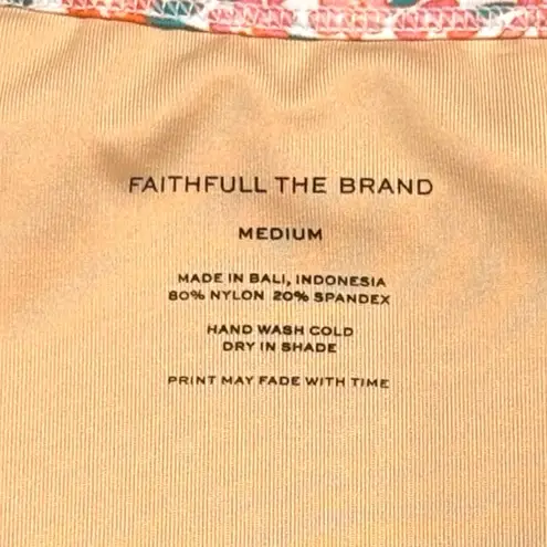 Faithfull the Brand Revolve Frida Bikini Bottom Floral Pink Size Medium NWOT