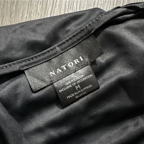 Natori Jersey Essentials Spaghetti Strap Chemise Lingerie Dress in Black Sz M Size M