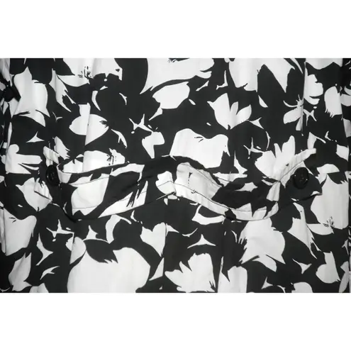 Centigrade Outerwear Women's 1X Half Sleeve Black White Floral Jacket Coat large