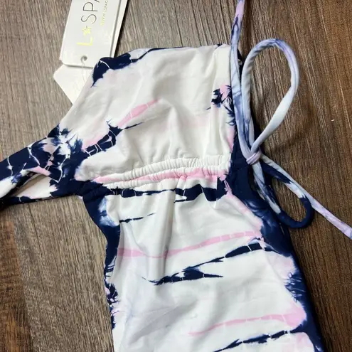 l*space NWT L* Wilder Bikini Top‎ Tie Dye Ruched Side Tie Small
