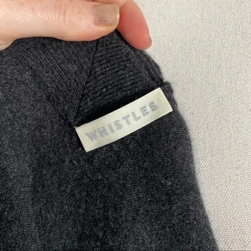 Whistles • Grey Cashmere Open Front Cardigan Gray