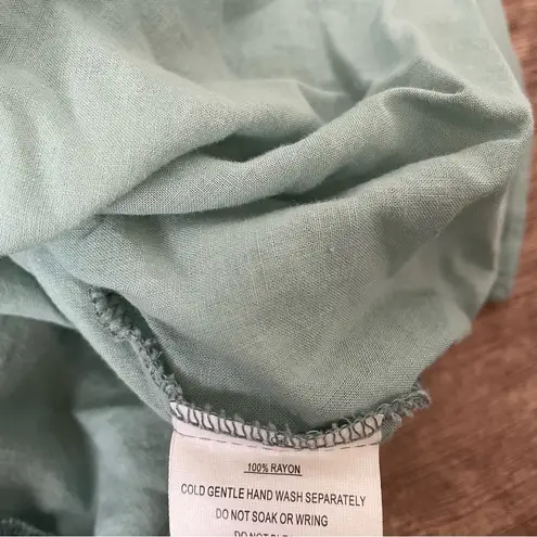 Saints + Secrets Saint + Secrets Green Ruffled Mini Dress Size Small