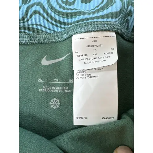 Nike Women's High Rise Swim Bottom Swirl- Aquarius Blue Size XL Blue Green New