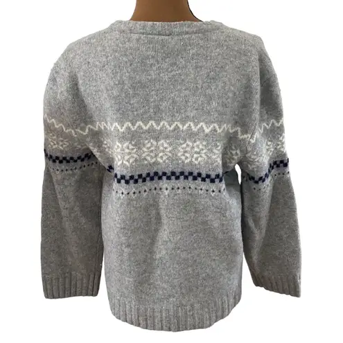 L.A.M.B. Vintage Field Gear wool blend winter nordic sweater in grey size L