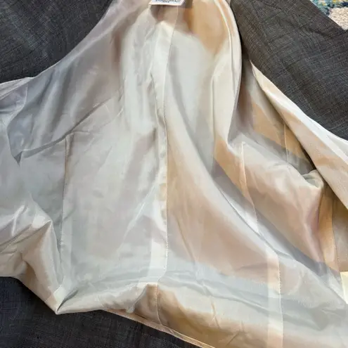 Vintage 90s Angelo Tarlazzi Wool 40s Style Side Tie Blazer Gray