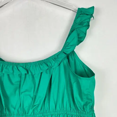 Skies Are Blue NWOT Stitch Fix Flirty Ruffle Smocked Top Green Size Medium M NEW