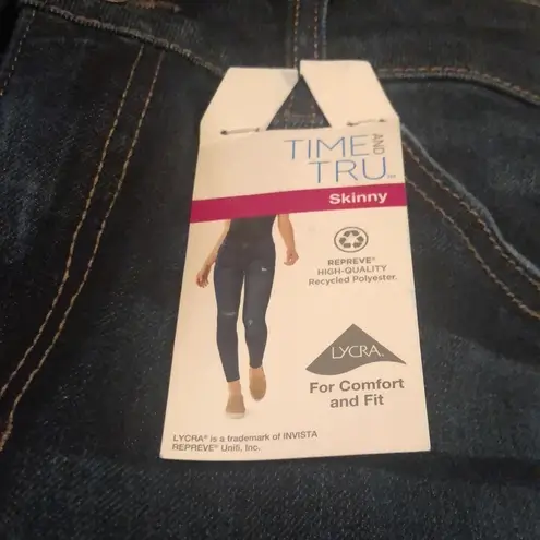 Time And Tru  Dark Wash Stretch Jean Sz. 16X29 Skinny Ankle  Fit NWT