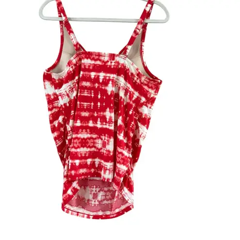 Cacique Red and White One Piece Swimsuit Women's