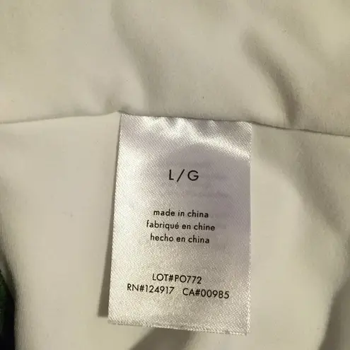 We Wore What NEW Women's Size Large White Green Contrast One Shoulder Bra