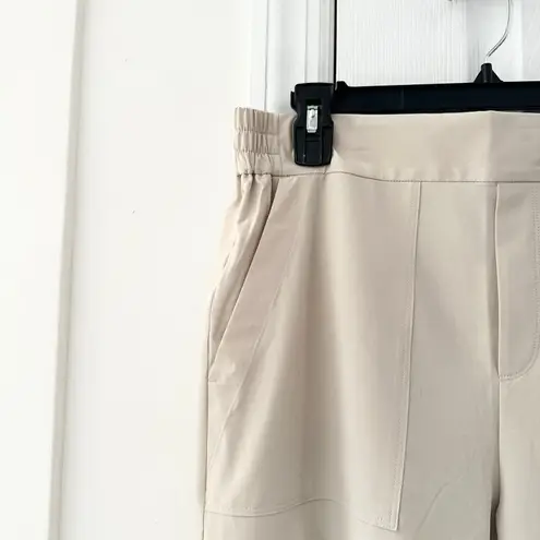 Lou & Grey Beige Wanderweave Cargo Style Straight Wide Leg Pants New Medium