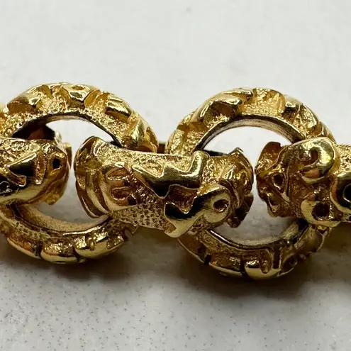 St. John Gold Chain Necklace 46" Palm Beach New York Text Links Statement ✨