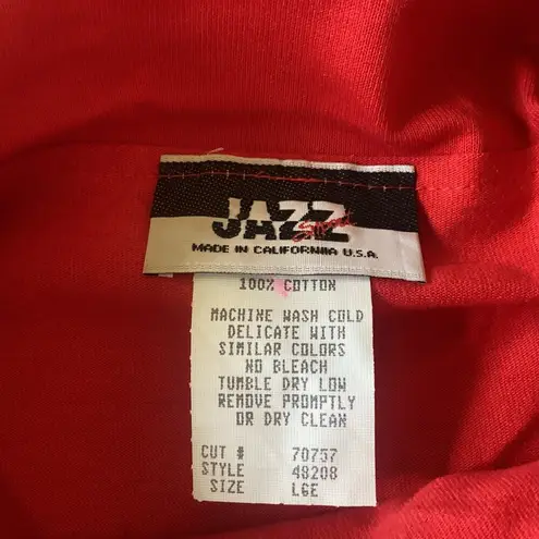 Vintage Jazz Sport Festive Top Red Size L