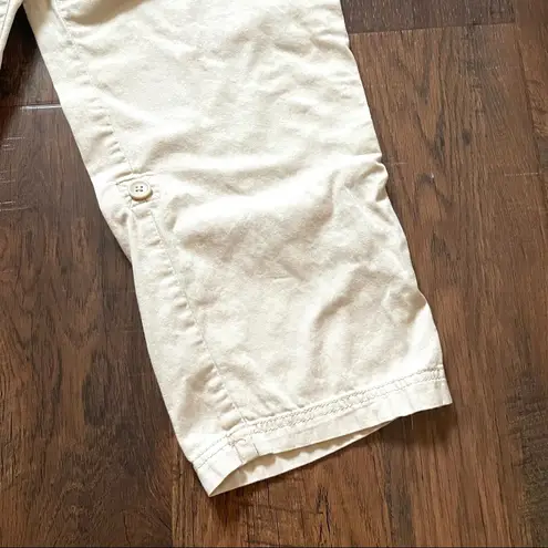 Woman Within écru cargo pants, size 12W petite