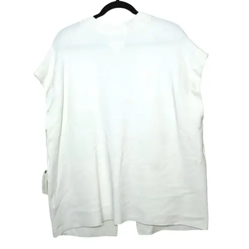 NWT Maeve By Anthropologie Women’s Oversized Muscle Sweater Vest Ivory Size L Size L