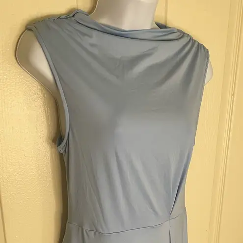 Collective Concepts Sleeveless Asymmetric Hem Dress - light blue color