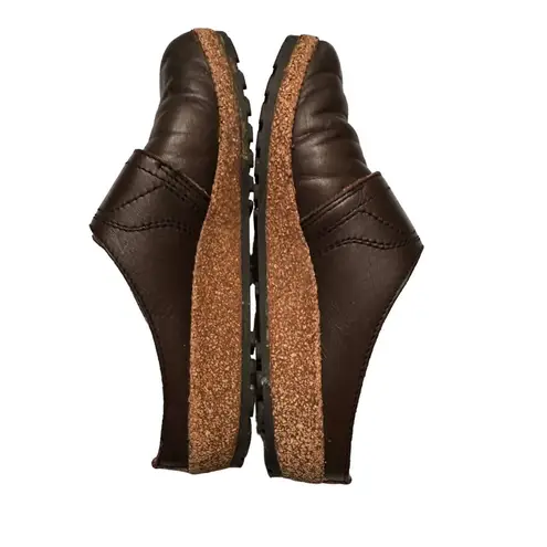 Haflinger Brown‎ Leather Slip On Clogs Comfort Shoes Women's Size 37 GUC #S74 - Image 5
