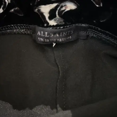 All Saints Cora Shine Faux Leather Leggings Size 12 Black