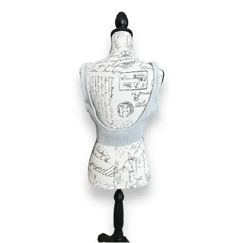 We Wore What New Scoop Pull On Bra Top Chunky Cozy Stitch Light Gray XL NWT