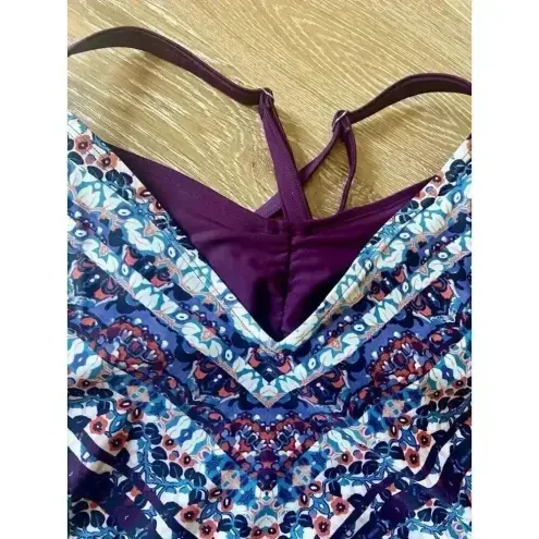 Athleta  Swimsuit Marrakesh Side Scrunch Tankini Swim Top Size‎ 32 B/C UPF+50