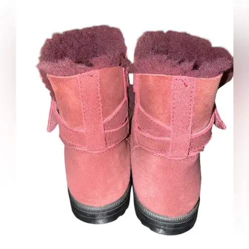 Abeo REGINA Neutral Support Shearling Ankle Boots winter warm comfort Burgundy Red Size 9