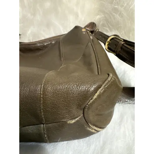 Brown Leather Shoulder Bag Vintage Women's Versatile Crossbody Style