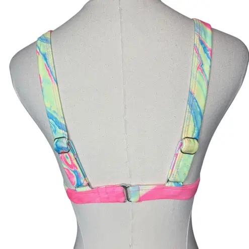 oneone kameron top Tie Dye Swim Bikini size Medium Pink