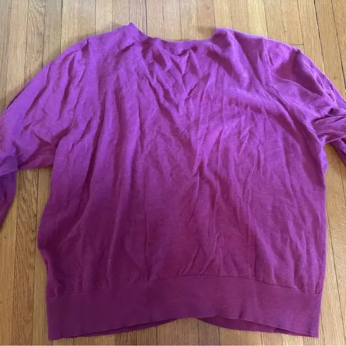 Y2K Carlson Cotton Cardigan with Ruffle Flowers, Size 3X Pink