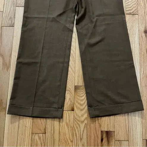 Max Studio  Brown Low Rise Ankle Cuffed Pants Size 2