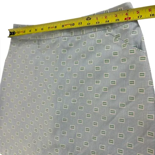 Peter Millar Ladies Golf Skort Light Blue Green Geometric Design Womens Size 10