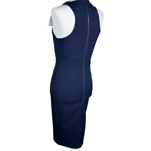 Lavish Lice NWT Lavish Alice Womens Dress Size 8 Navy Sleeveless Bodycon Midi Dress Lace-Up