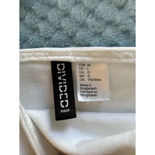 H&M White Denim Mini Dress Bachelorette Bridal Wedding Women's Large Tank Top