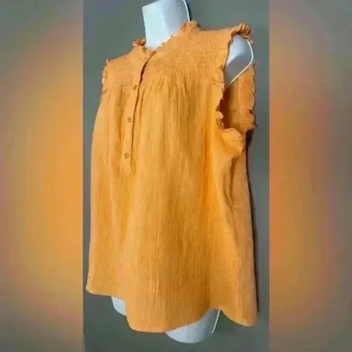 Studio West  Women's Gauge Smocked Ruffle Neck Top (297)