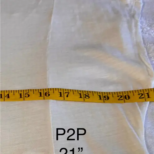 Two by Vince Camuto Tribal Beat Lace Inset Shark Bite‎ Hem Shirt Top Chalk Sz XL