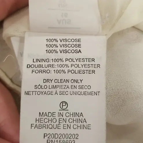 💕NICHOLAS💕 Printed Danielle Dress ~ Ivory Paisley Floral Print US 12 Crepe