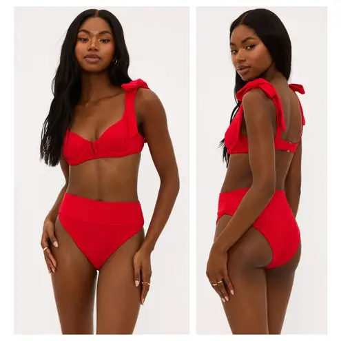 Beach Riot Blair Top in Cherry Terry Size Medium