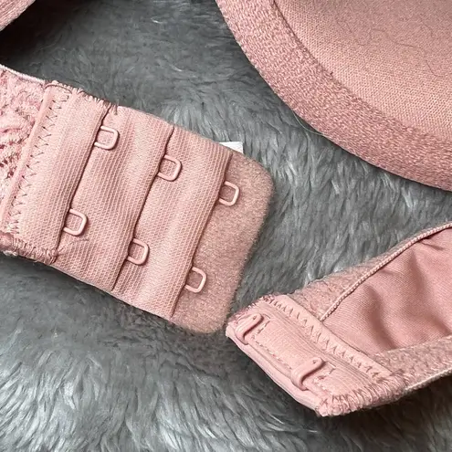 Auden Bra Womens 36B Peach/Pink The Daydream Padded Lace Adjustable Straps Pink Size undefined