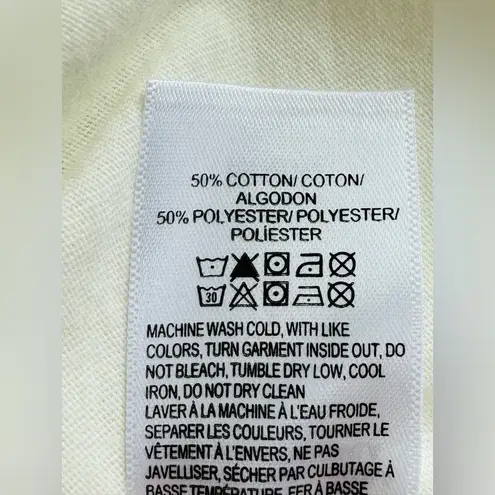 Lucky Brand Women’s  Groovy Lucky Graphic Cream Tee Size L NWT