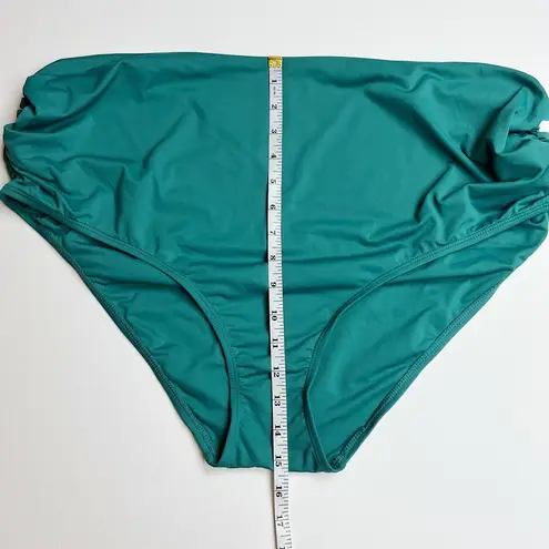 Anne cole NWT  Plus Size High-Waist Bikini Bottoms in Ocean Green Sz 24W Vacation