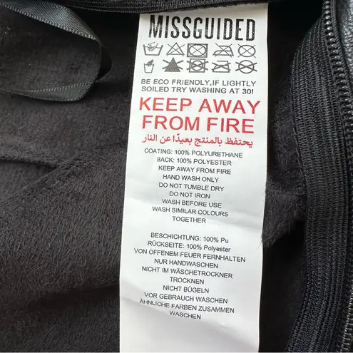 Missguided Black Faux Leather Shorts • NWT • Sz 6