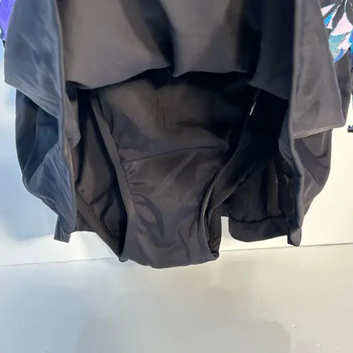 Le Cove Women's Floral Print Tankini Swimsuit with Skirted Bottom Size 12 Blue