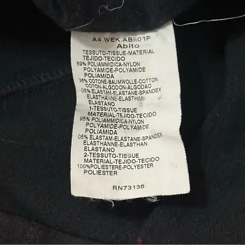 Max Mara Weekend Women’s Size S Black Tie Neck Sleeveless Sheath Fleece Dress