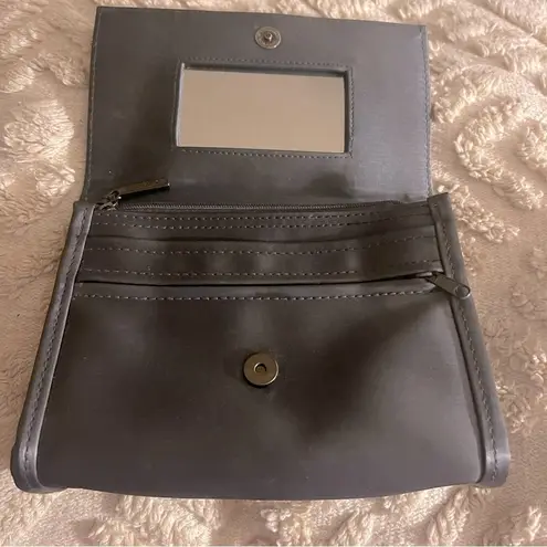 Mary Kay Women's Cosmetic Make Up Bag Gray Grey mirror