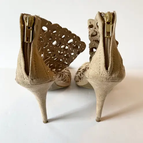 Zigi Soho Heels Booties Rhinestone Cutout Stiletto Party Shoes Size 10 Glamour