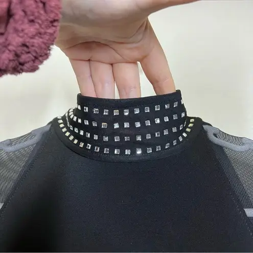 Tadashi Shoji Vintage Floor Length Mesh Rhinestone Dress Size Medium PETITE