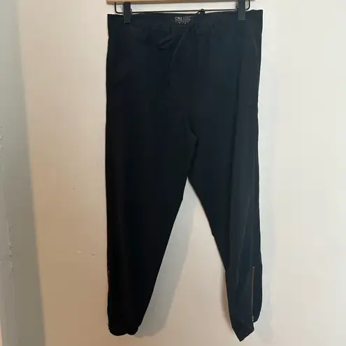 ALBION FIT - Jetsetters Black Lightweight Joggers Casual Pants Petite Pull-On