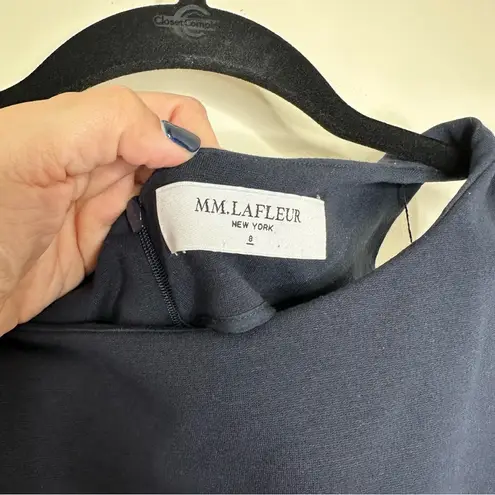 MM.LaFleur Lydia Twist Strap Sheath Dress in Navy Blue