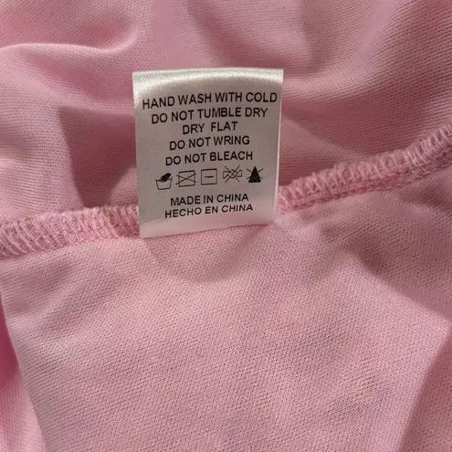 Privy Pink Floral Ruched Corset Mesh Overlay Bodycon Mini Dress L